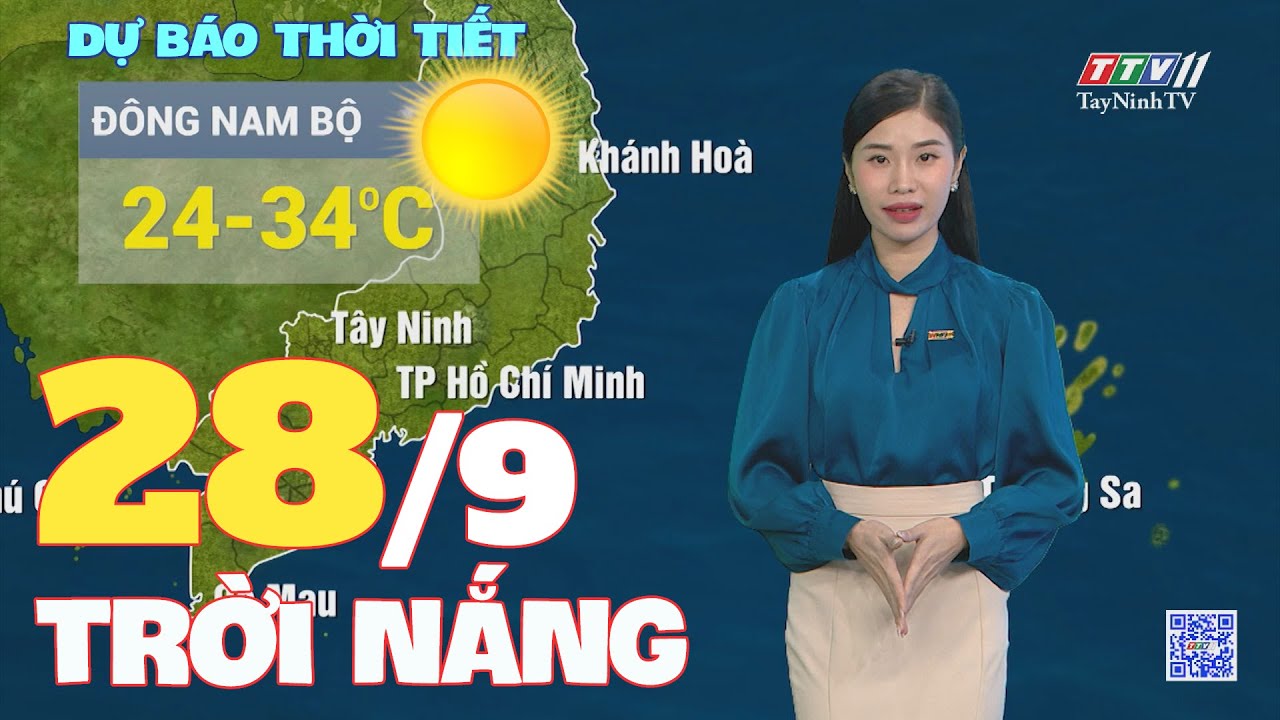 Bản tin thời tiết 28-9-2024 | TayNinhTVENT